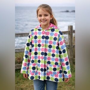 Multi Color Polka Dot Rain Coat by Hartstrings size 10/12